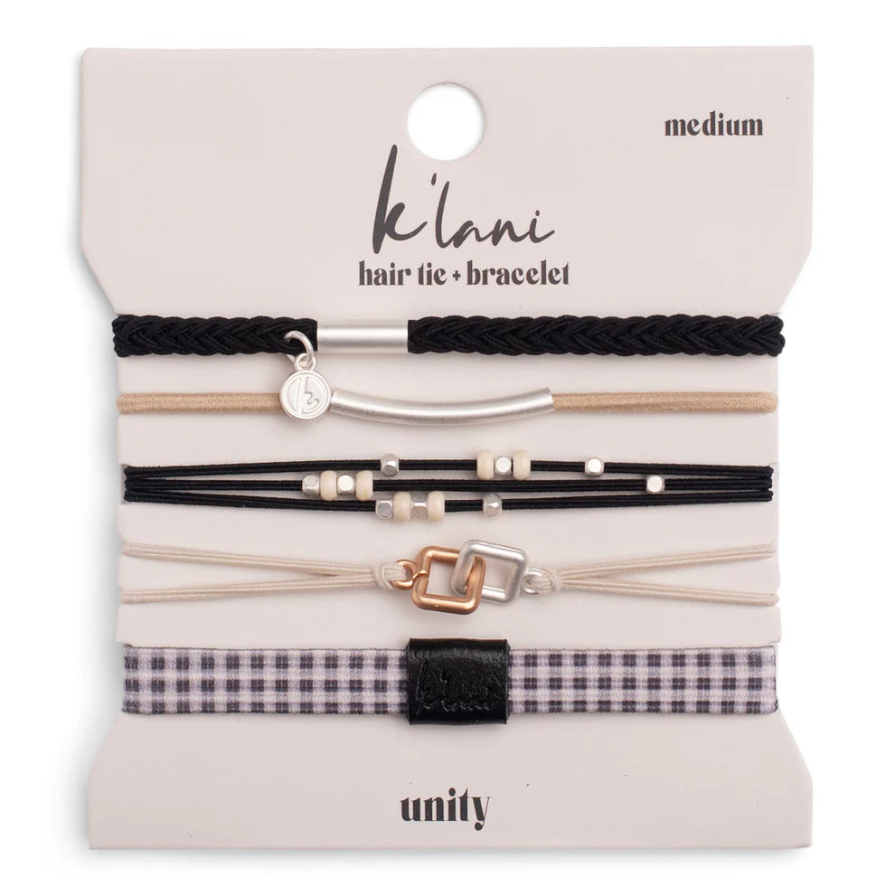 K'lani Hair Tie + Bracelets- Unity