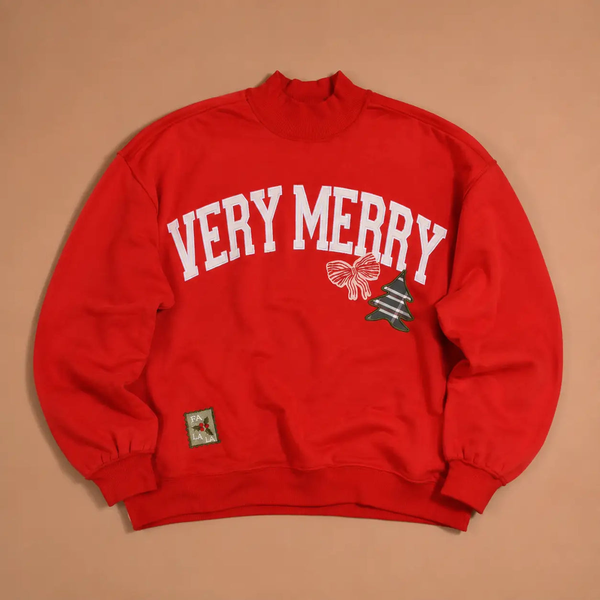 Vintage Very Merry Mock Neck