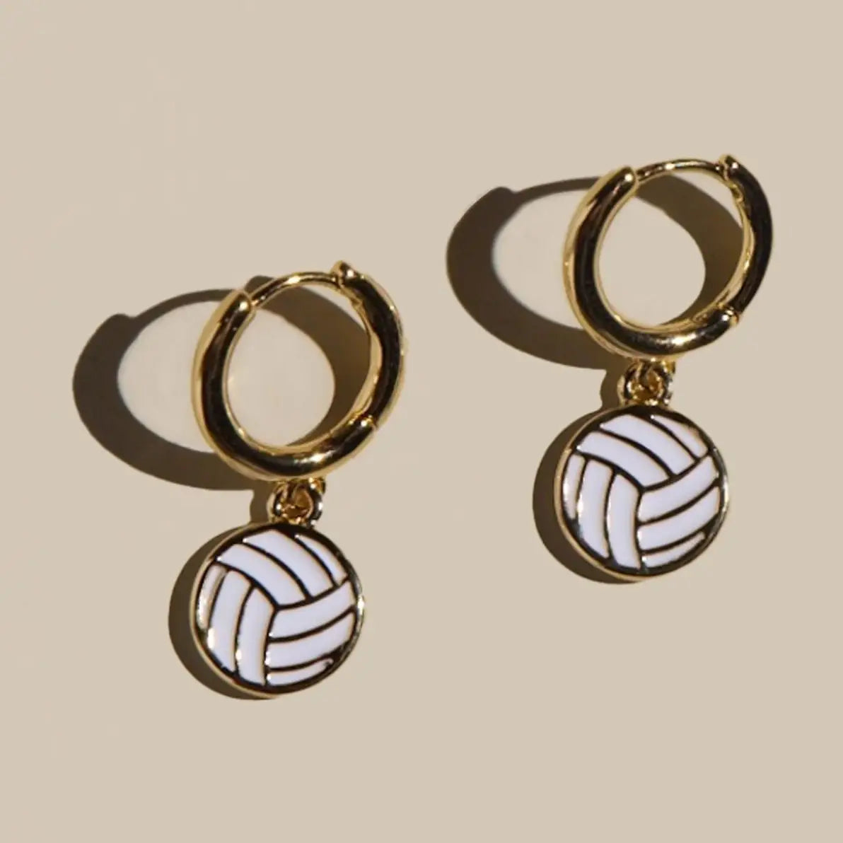Volleyball Huggie Earrings