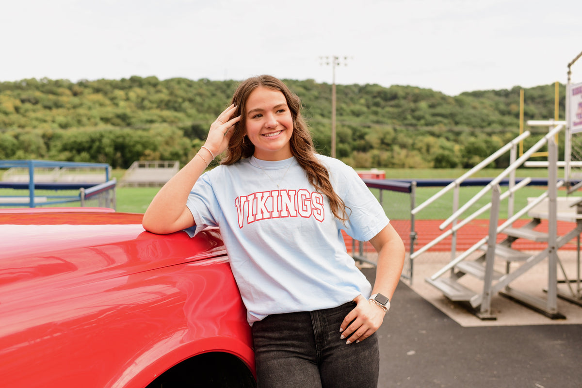 Decorah Vikings Tee-Hydrangea