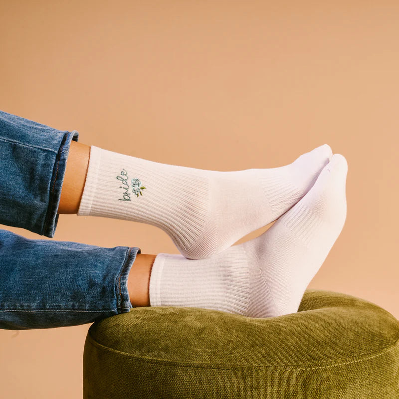 Embroidered Crew Socks