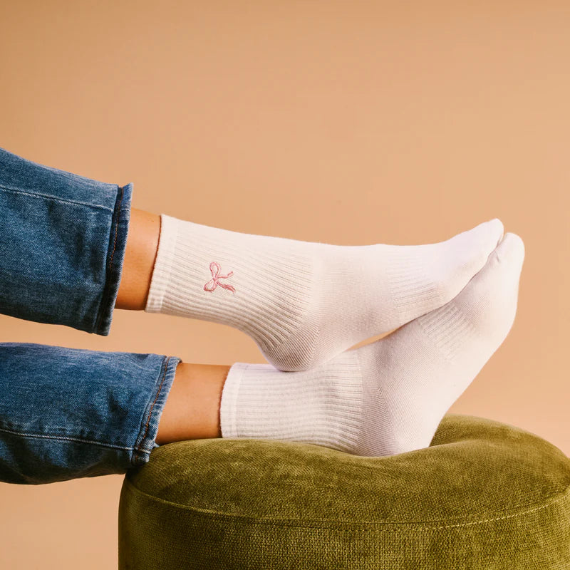 Embroidered Crew Socks