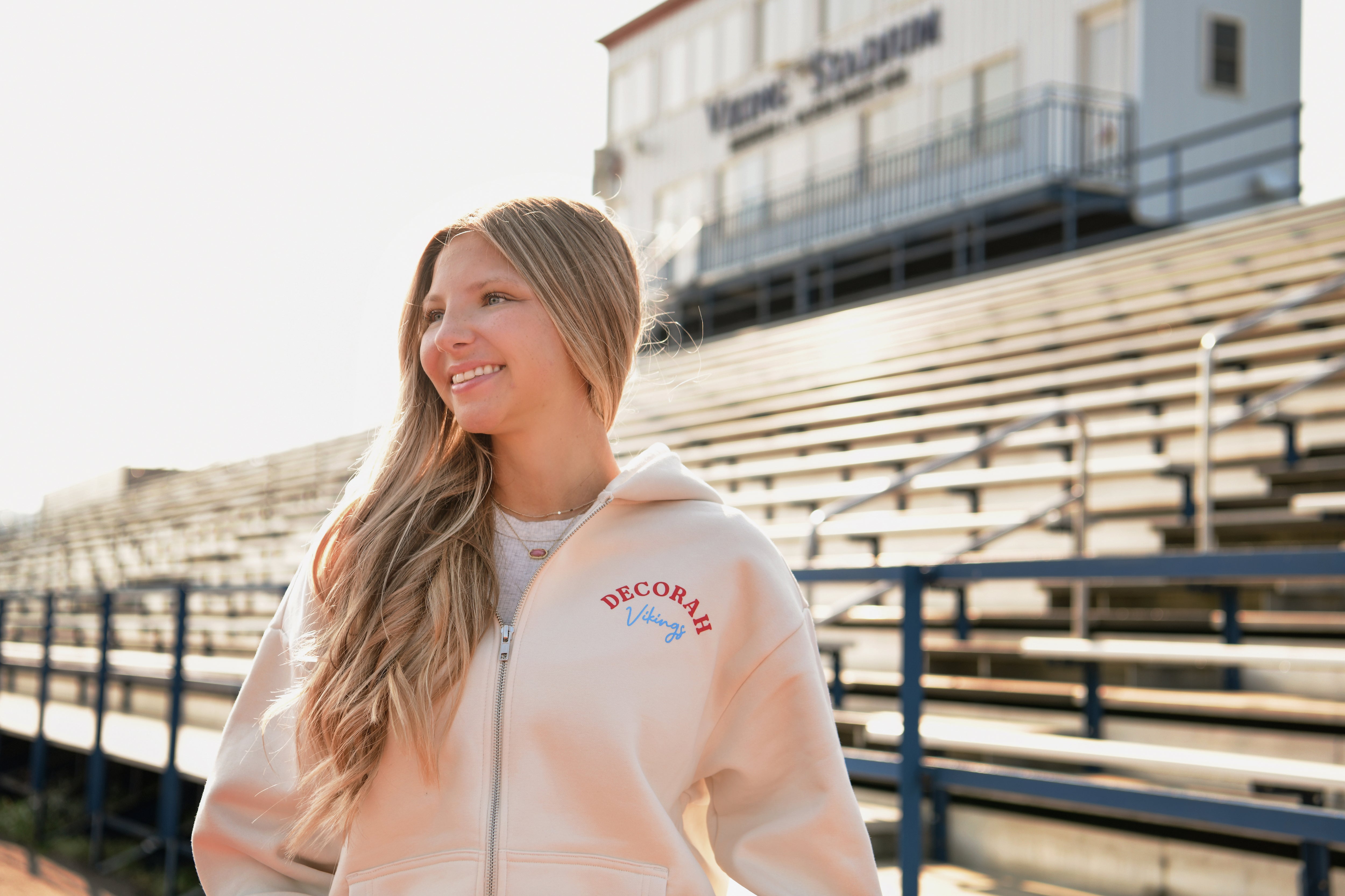 Decorah Vikings Hoodie- Ecru