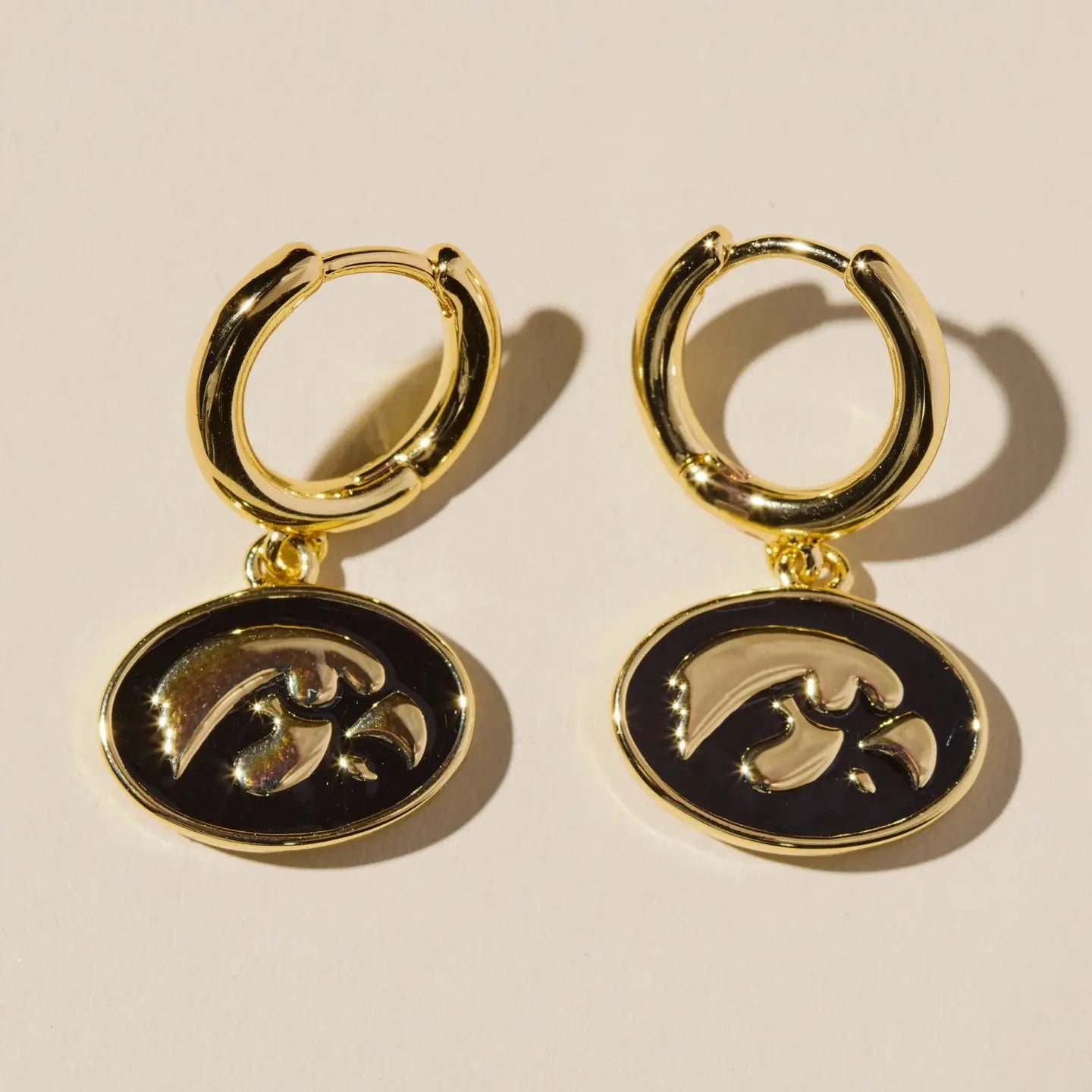 University of Iowa Huggie Earrings