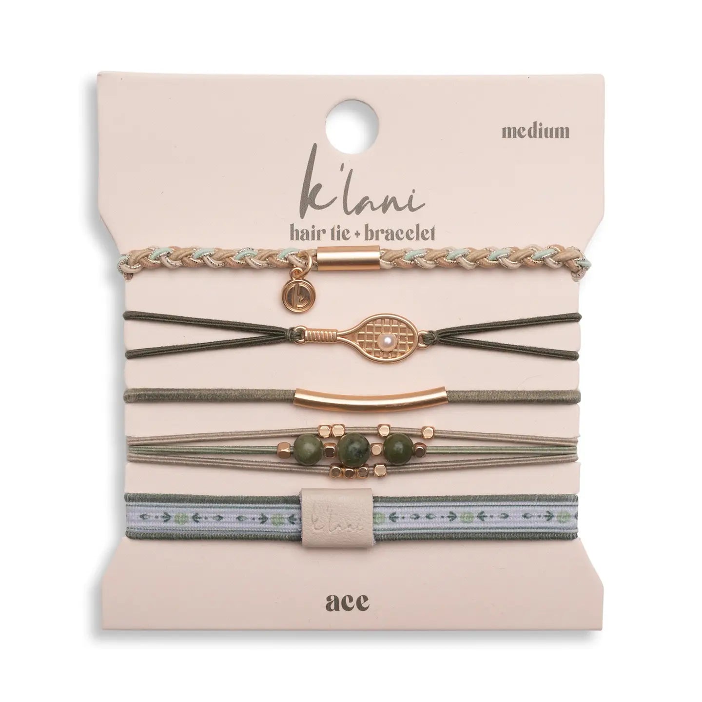 "Ace" Tennis Hair Tie +Bracelet