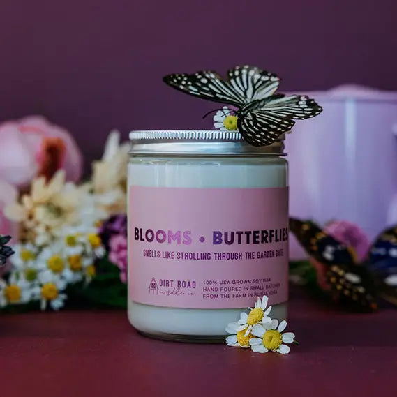 Blooms + Butterflies Candle
