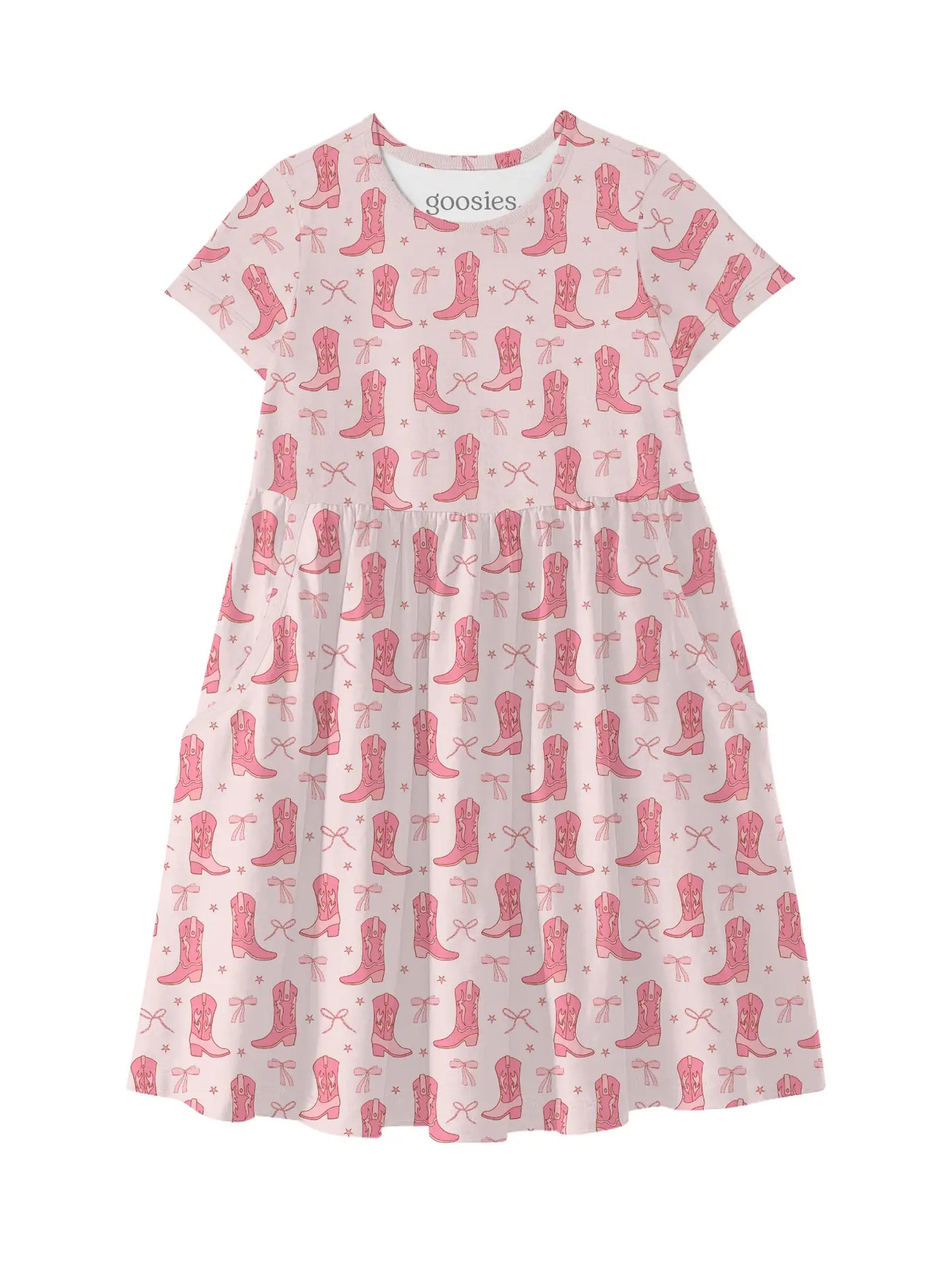 Boots & Bows Short Sleeve Dress