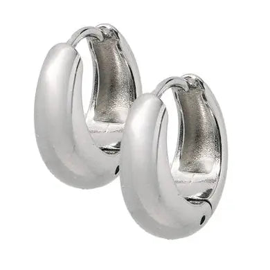 Sunday Hoop Huggie Earring (Silver)