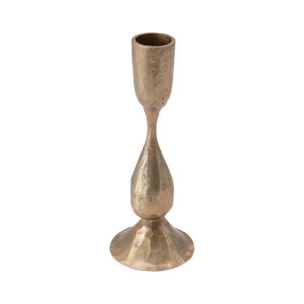 Hand Forged Metal Taper Holder- Antique Brass