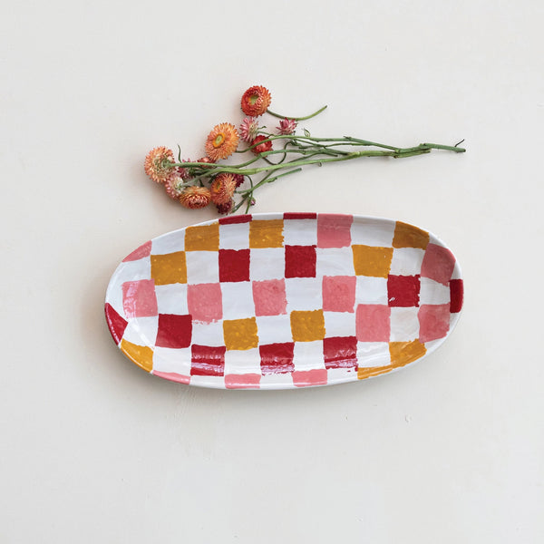Hand-Painted Stoneware Plate