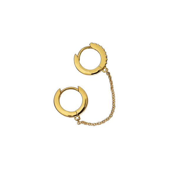 Brenda Grands Double Huggies with Chain Single