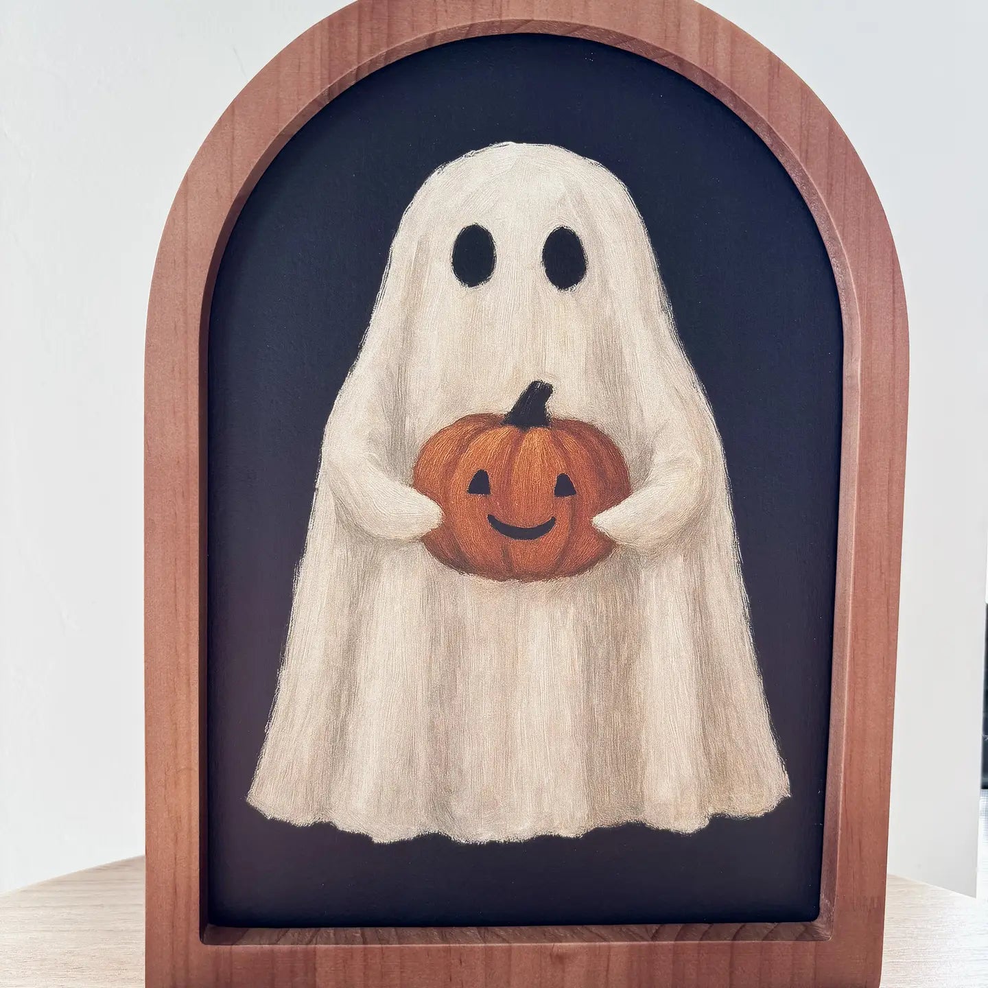 Ghost with Jack O Lantern Framed Arch