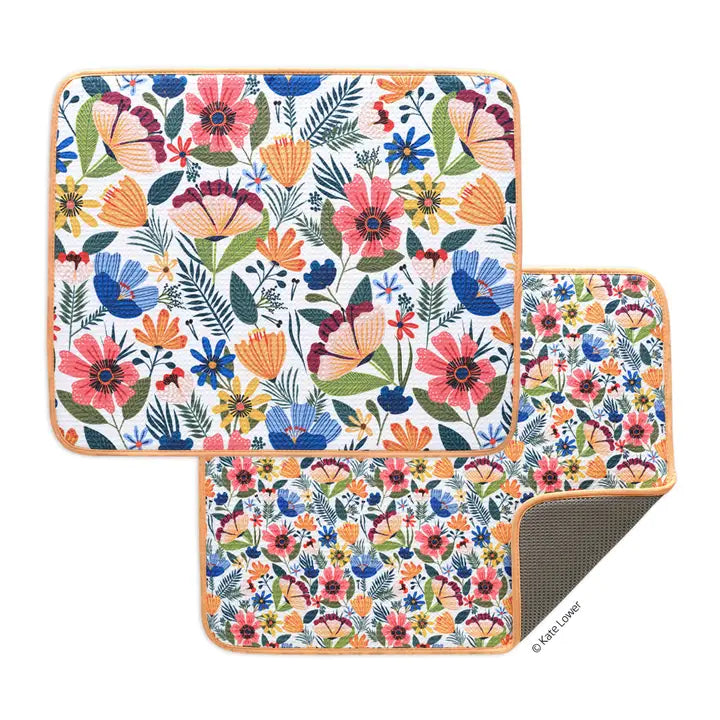 Field of Flowers Dish Drying Mats, Set of 2