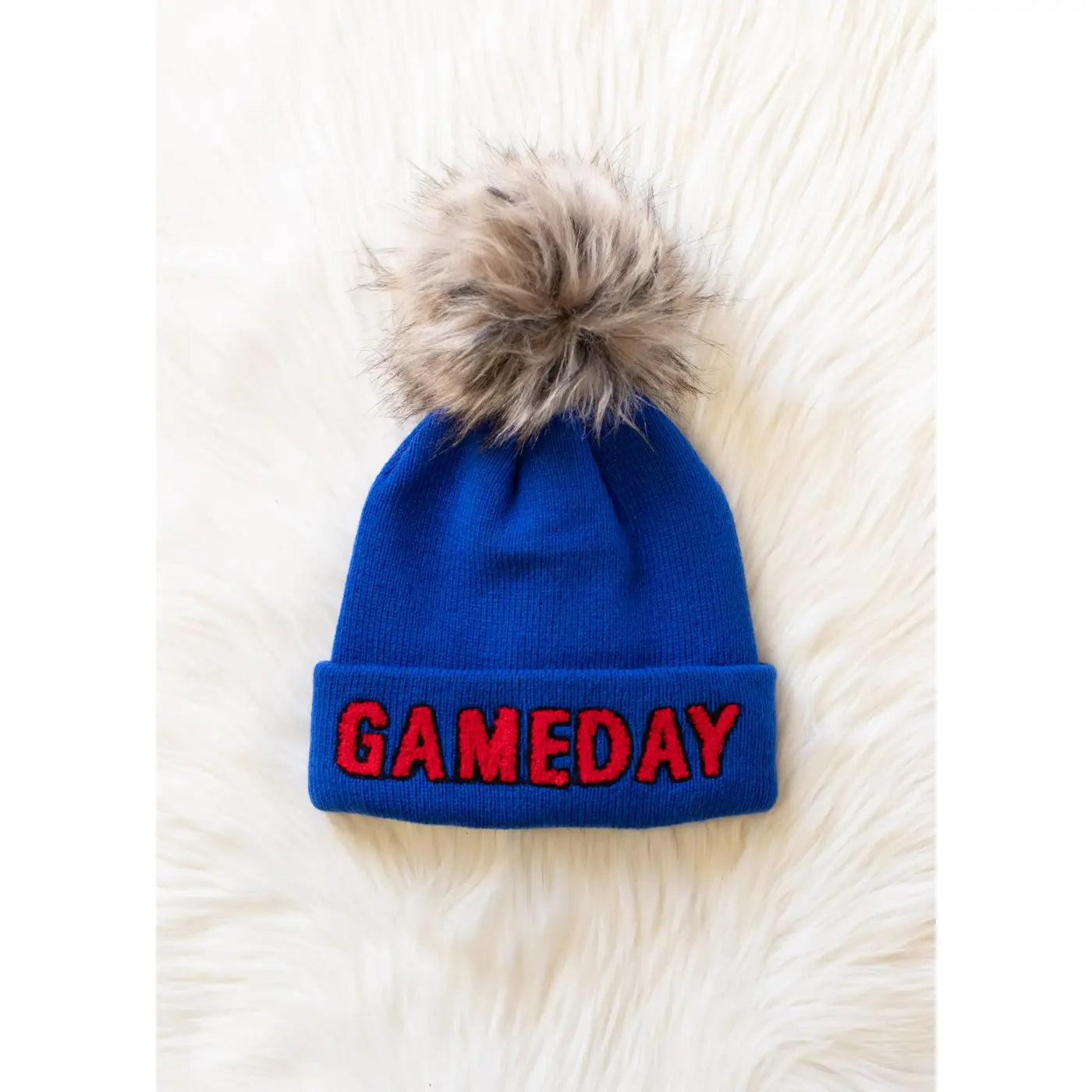 Blue & Red GAMEDAY Pom Hat