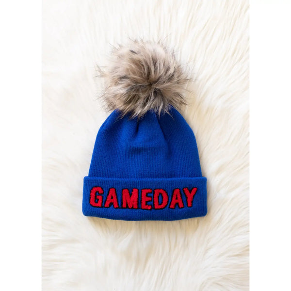 Blue & Red GAMEDAY Pom Hat
