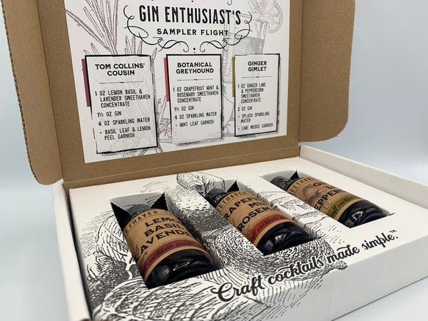 Sweet Haven Tonics Gin Enthusiast's Sampler Flight