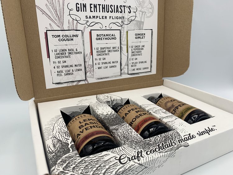 Sweet Haven Tonics Gin Enthusiast's Sampler Flight