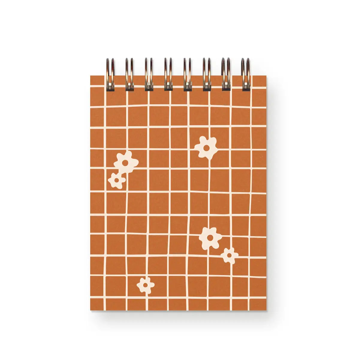 Hand-Drawn Grid Flower Mini Jotter Notebook