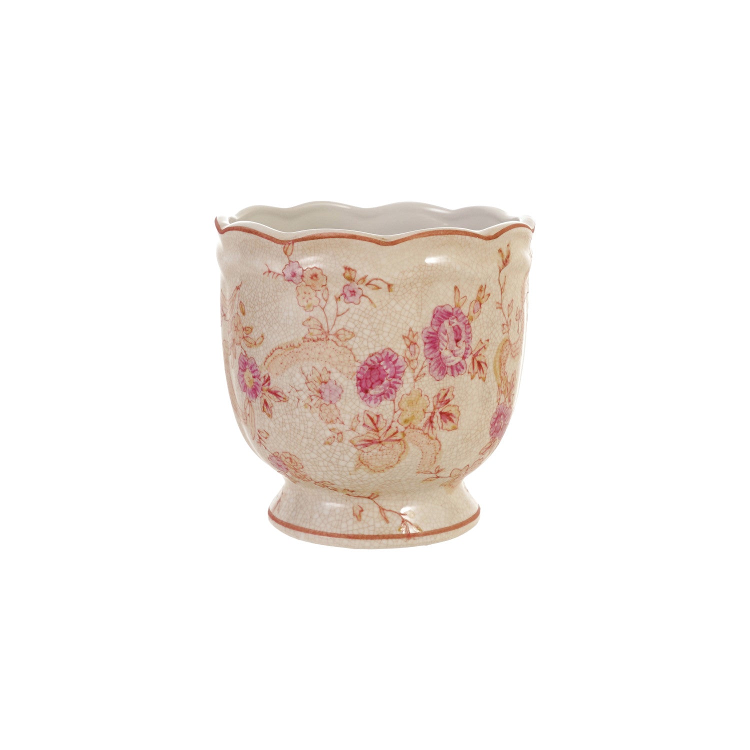 Hand-Painted Stoneware Planter