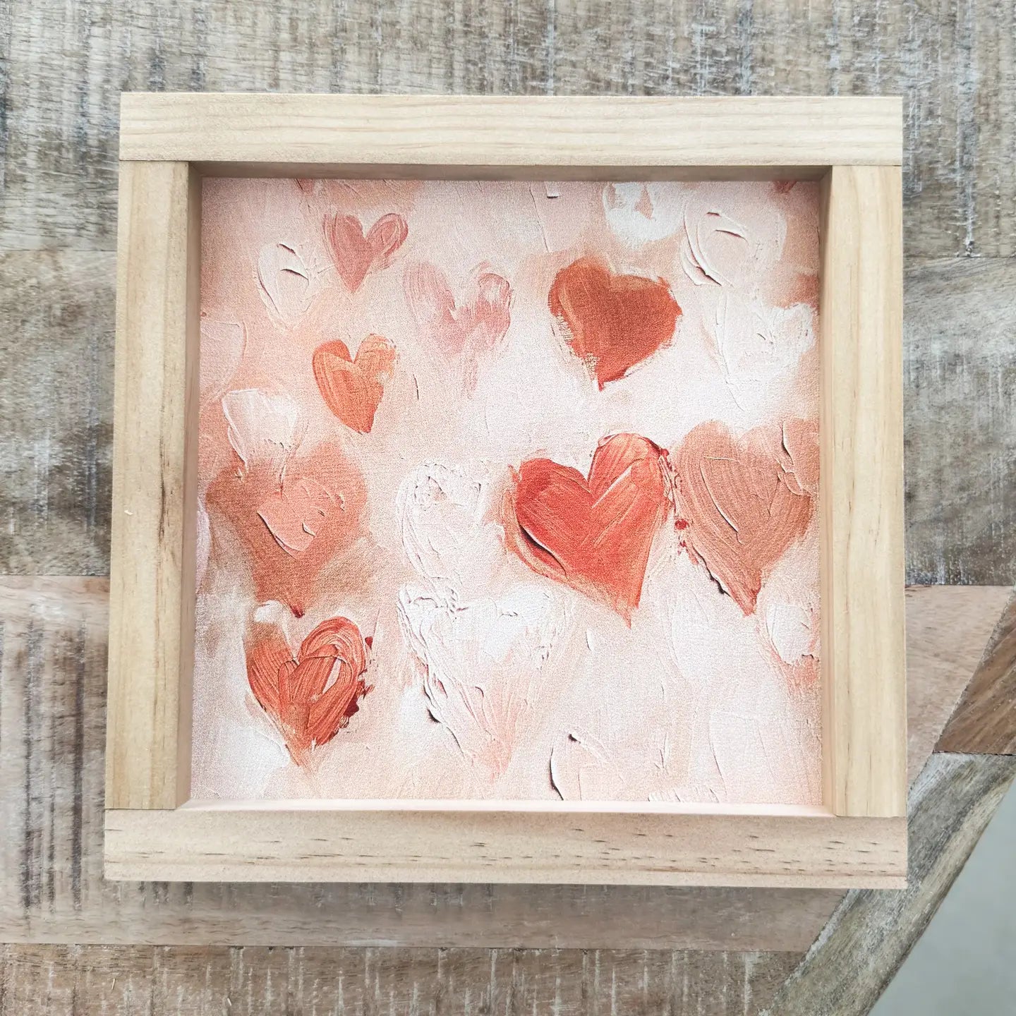 Vintage Hearts Framed Art Work