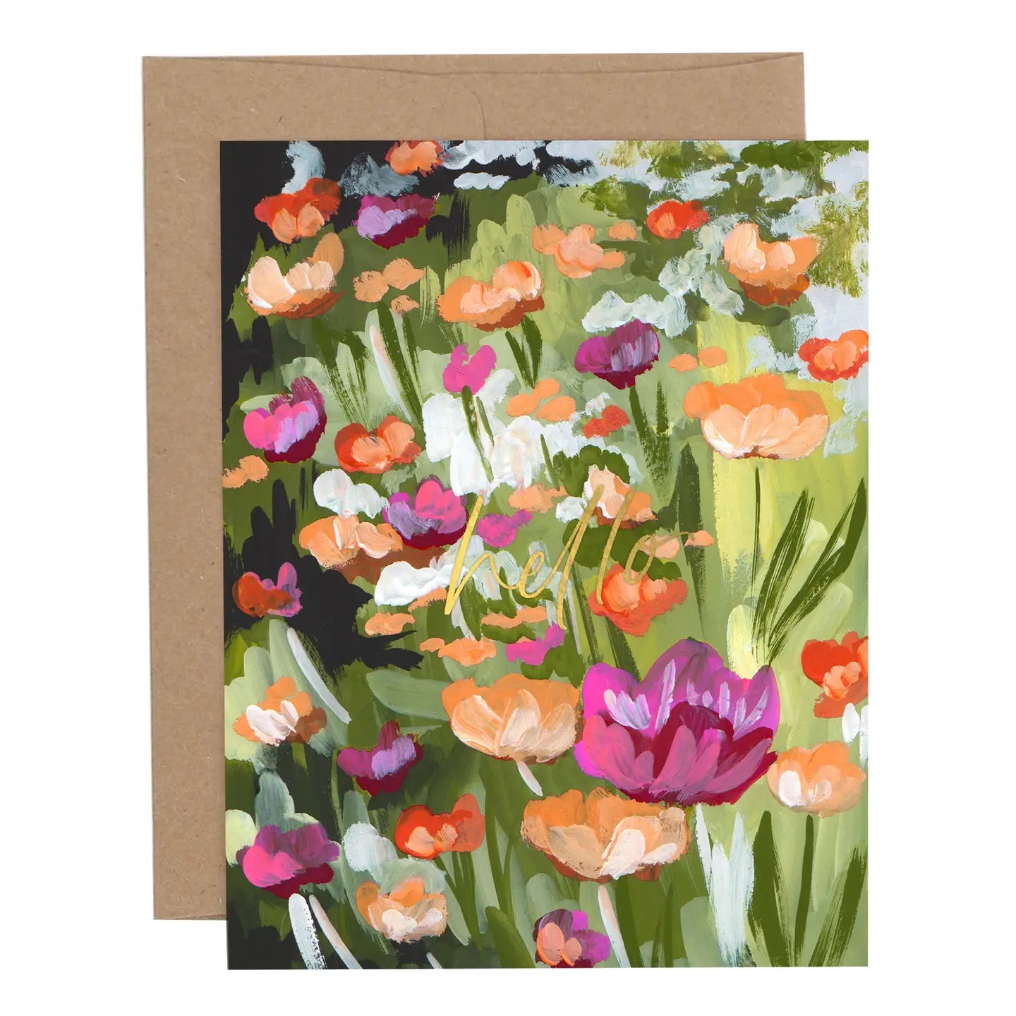 Poppy Field Hello Greeting Card