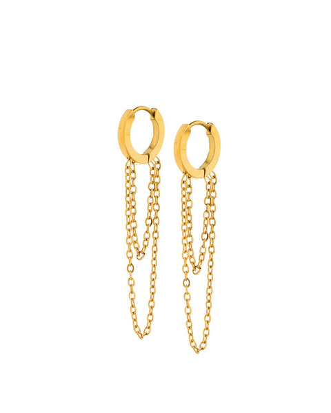 Gwen Gold Huggie- Linny Co