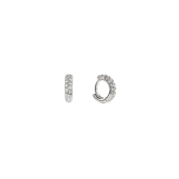 Brenda Grands Crystal Huggies-Silver