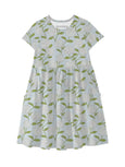Hydrangeas - Short Sleeve Pocket Dress