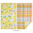 Lemon Plaid Microfiber Kitchen Dish Cloth