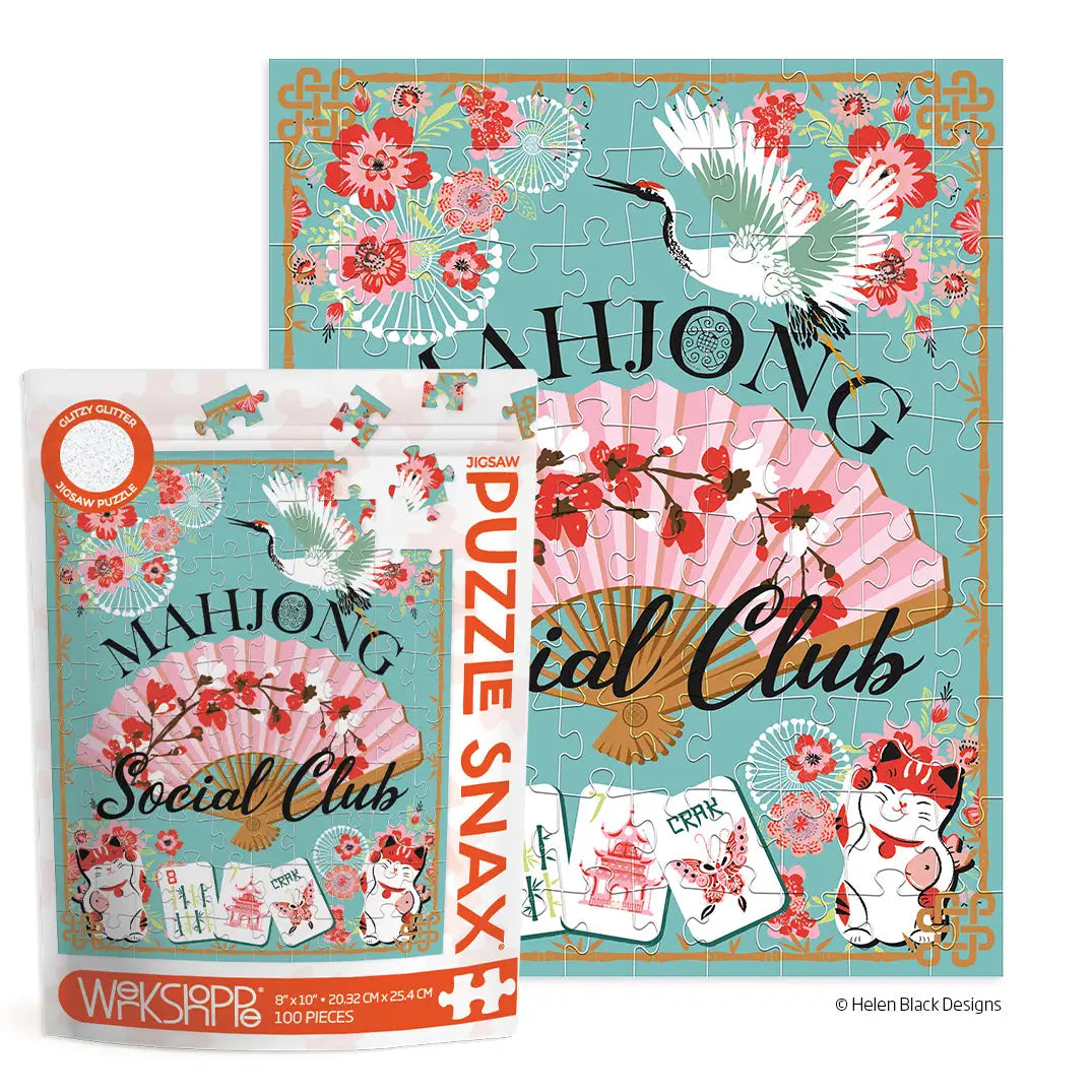 Mahjong Social Club 100 Piece Puzzle Snax