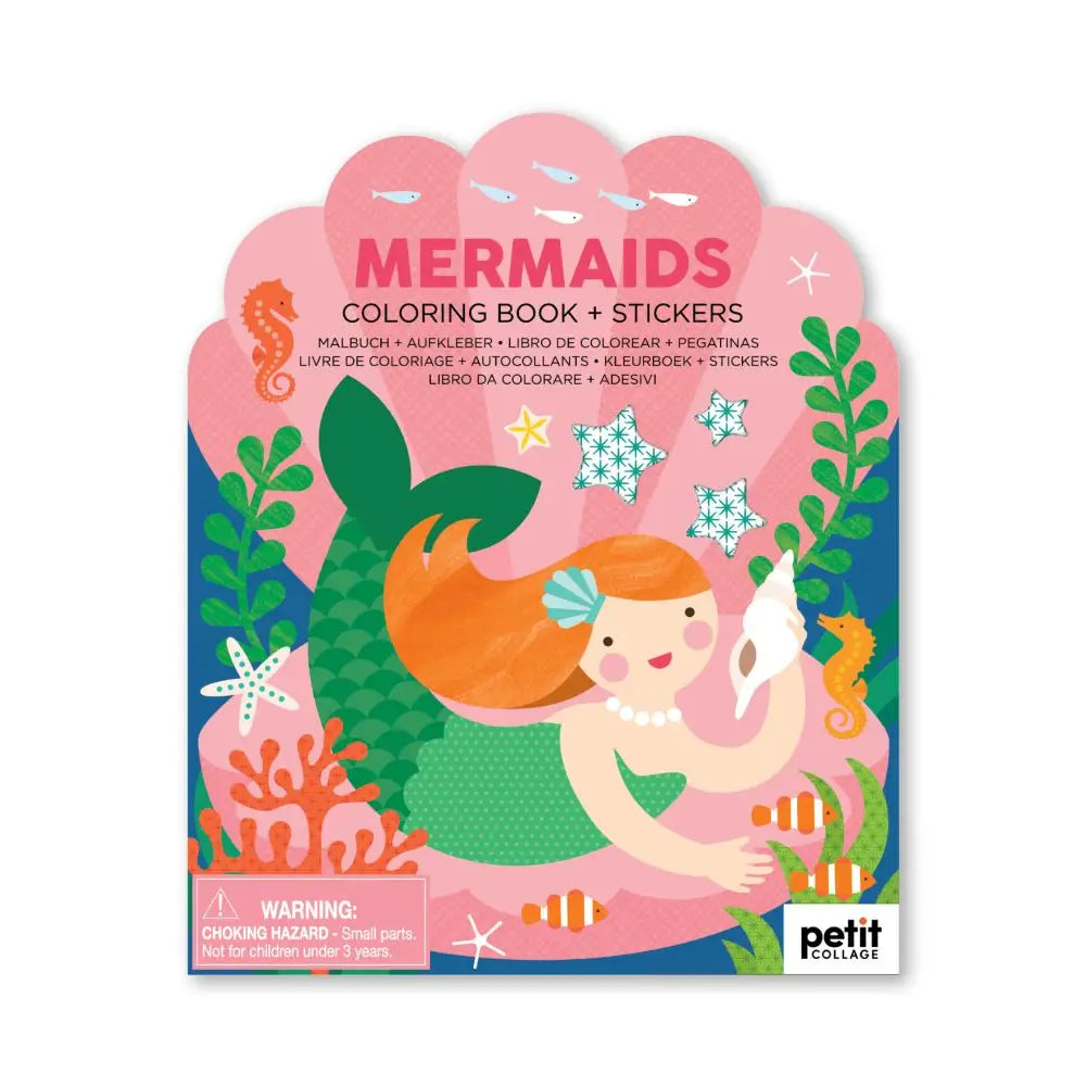 Coloring Book with Stickers | Mermaids