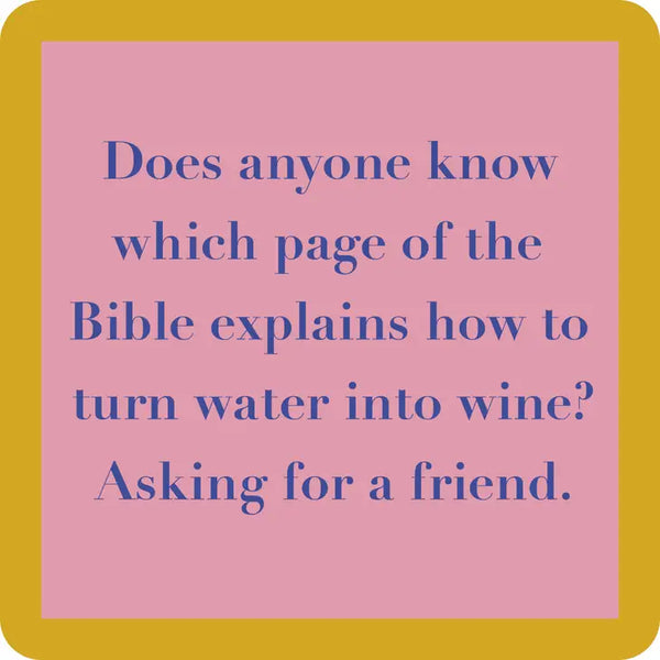 Page in the Bible coaster