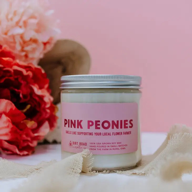 Dirt Road Candle Co Pink Peonies Candle