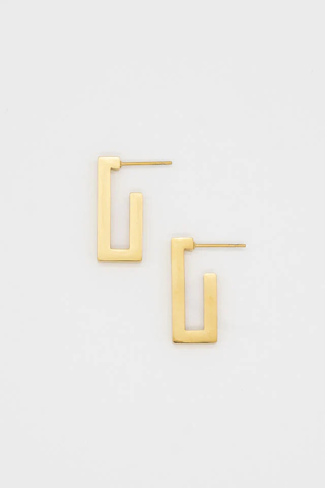Brenda Grands Rectangle Hoops