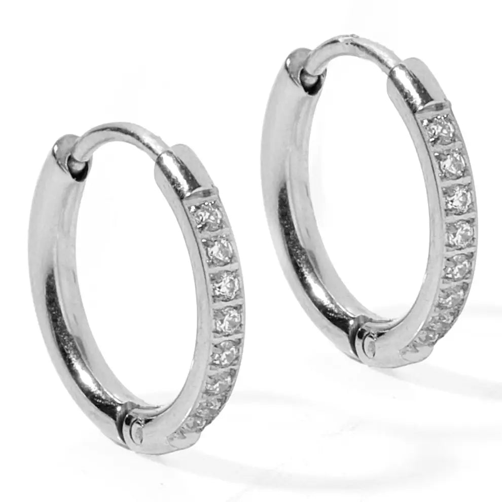 Scarlett Huggie Earrings | Silver 12mm