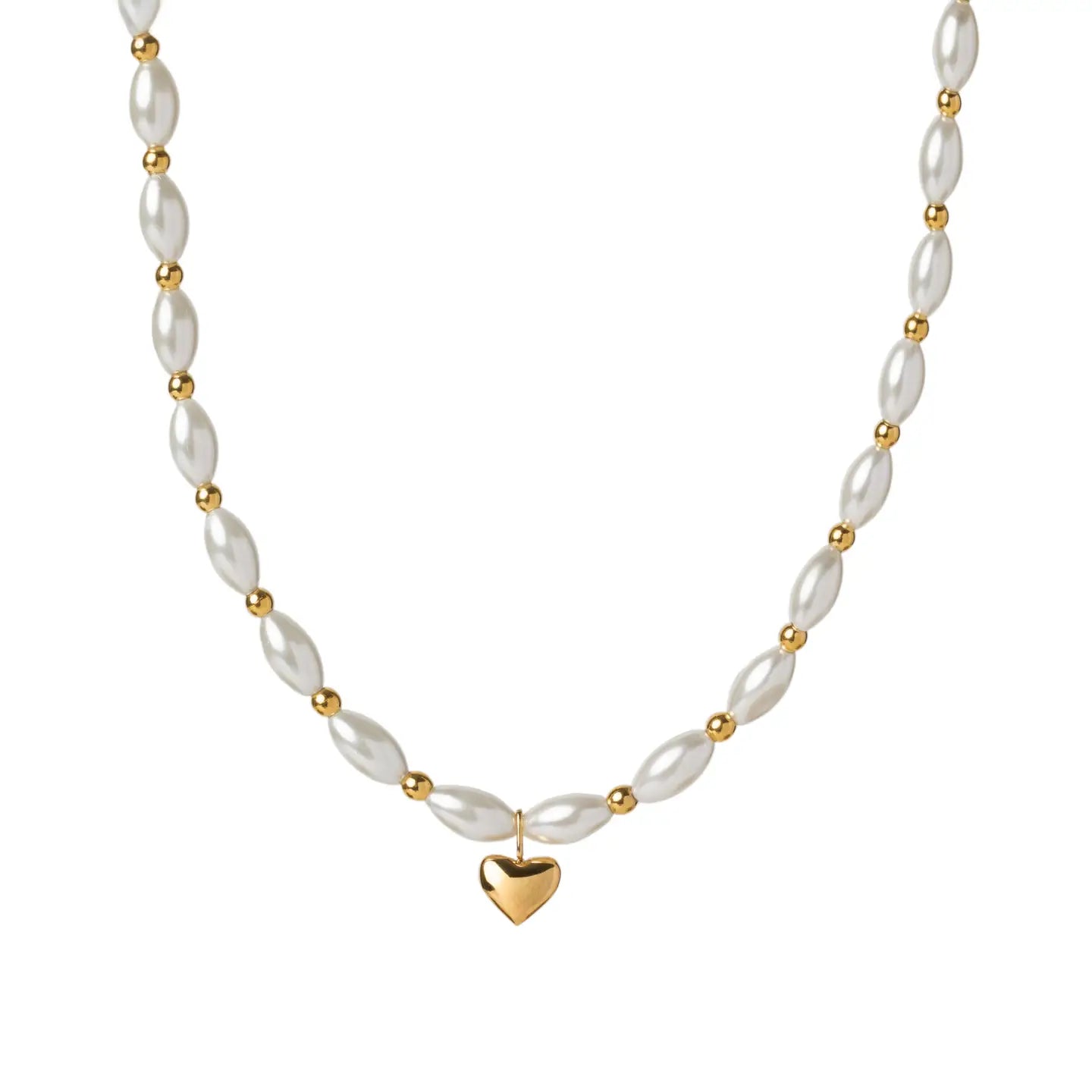 White Shell Heart Necklace | Brenda Grands