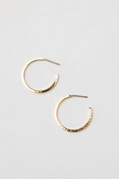 Brenda Grands Hammered Mini Hoops