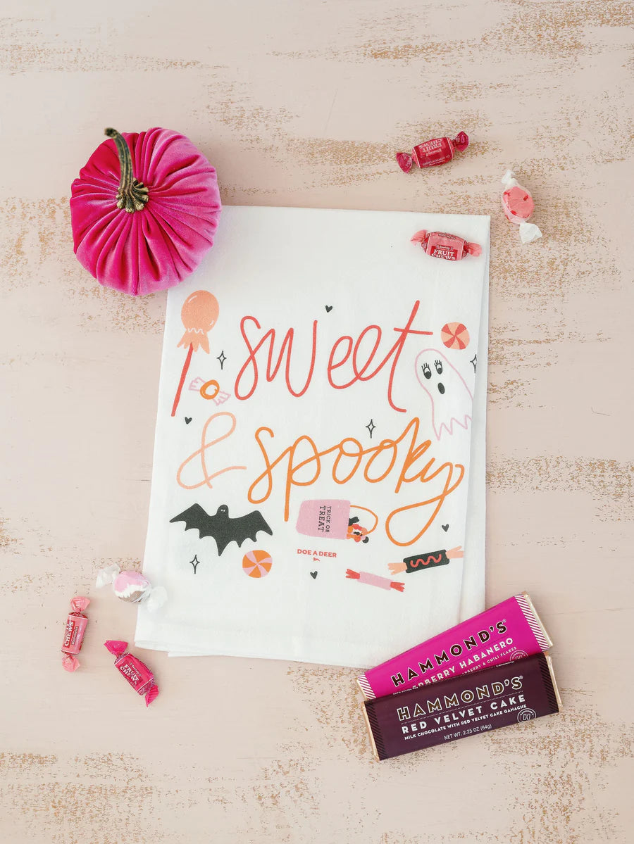 Doe A Deer Design Sweet & Spooky Flour Sack Towel