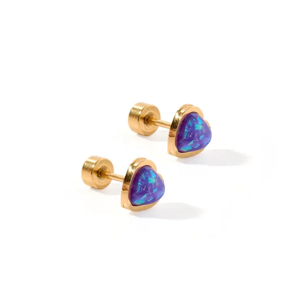 Screwback Stud - Tara - Blue