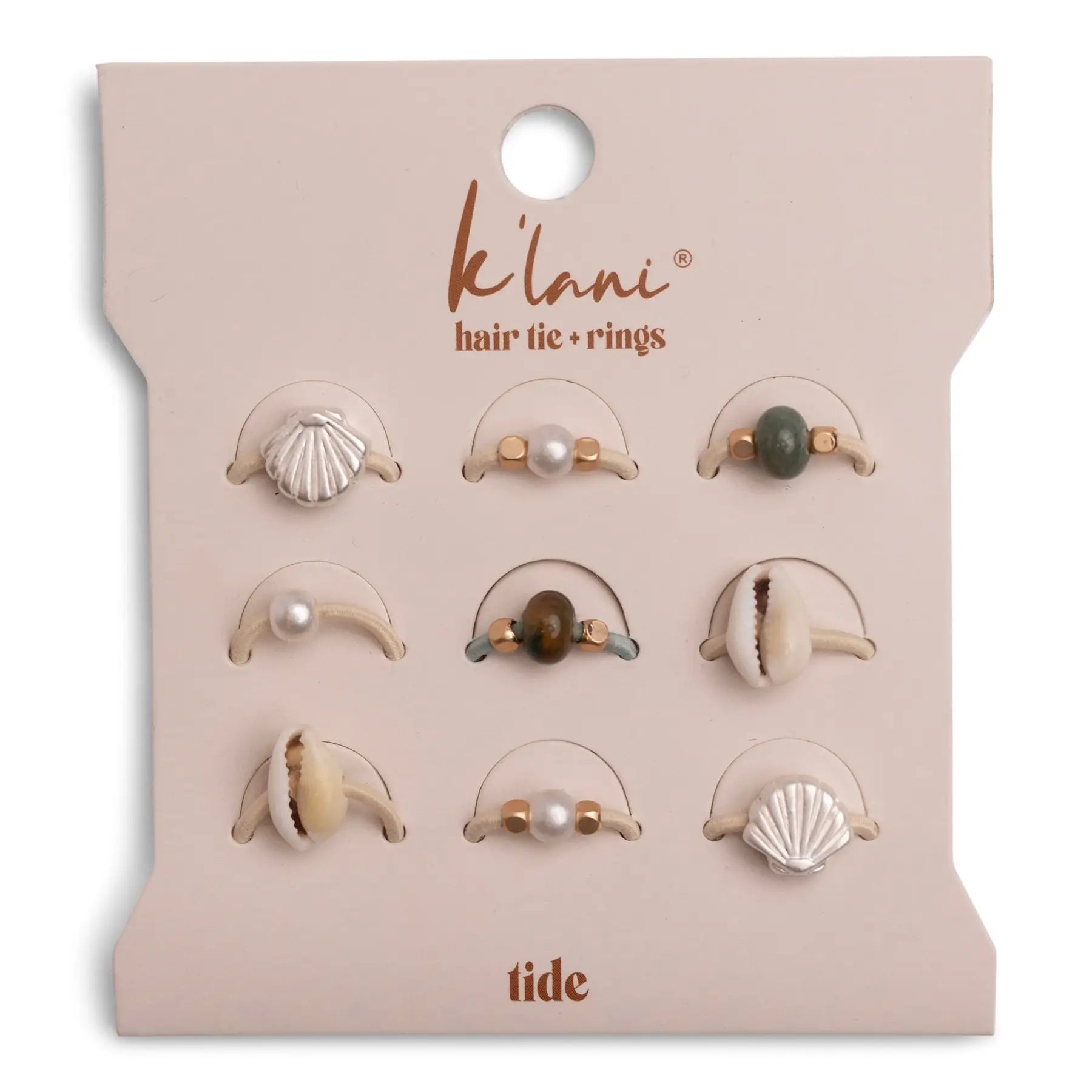 "Tide" Seashell Beach Vibe Hair Tie Rings