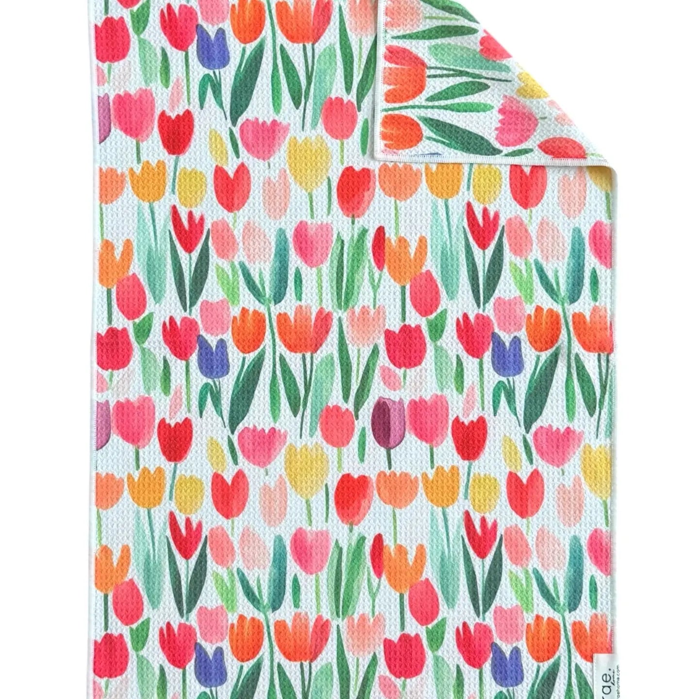 Tulip Time: Double-Sided Hand Towel
