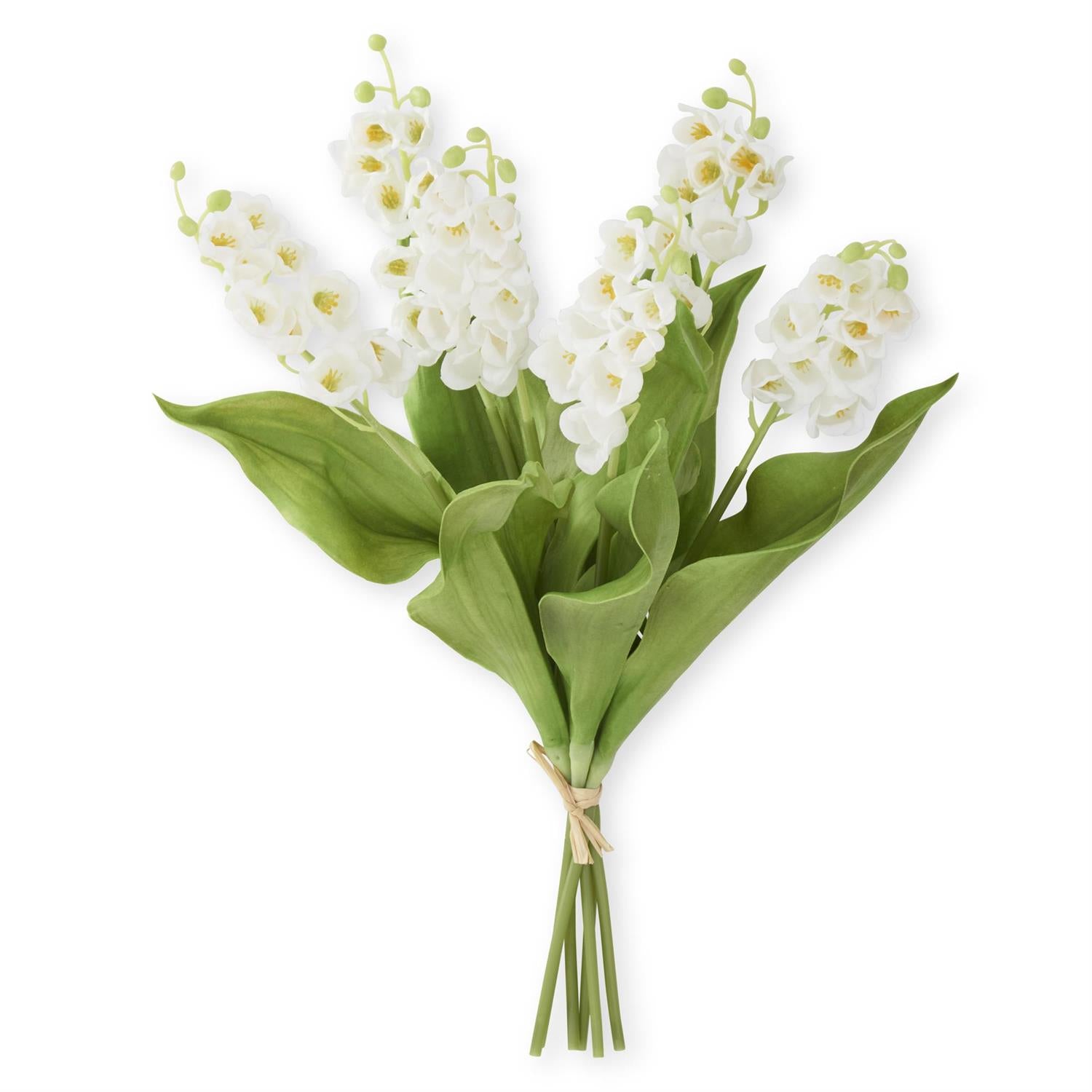 15" White Real Touch Lily of The Valley Bundle