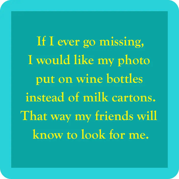 Photo on Wine Bottle Coaster - Drinks on Me