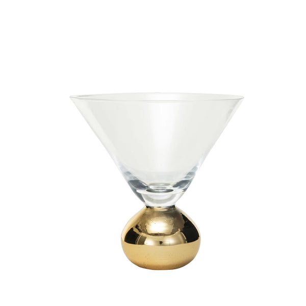 Martini Glass w/ Gold Ball Stem