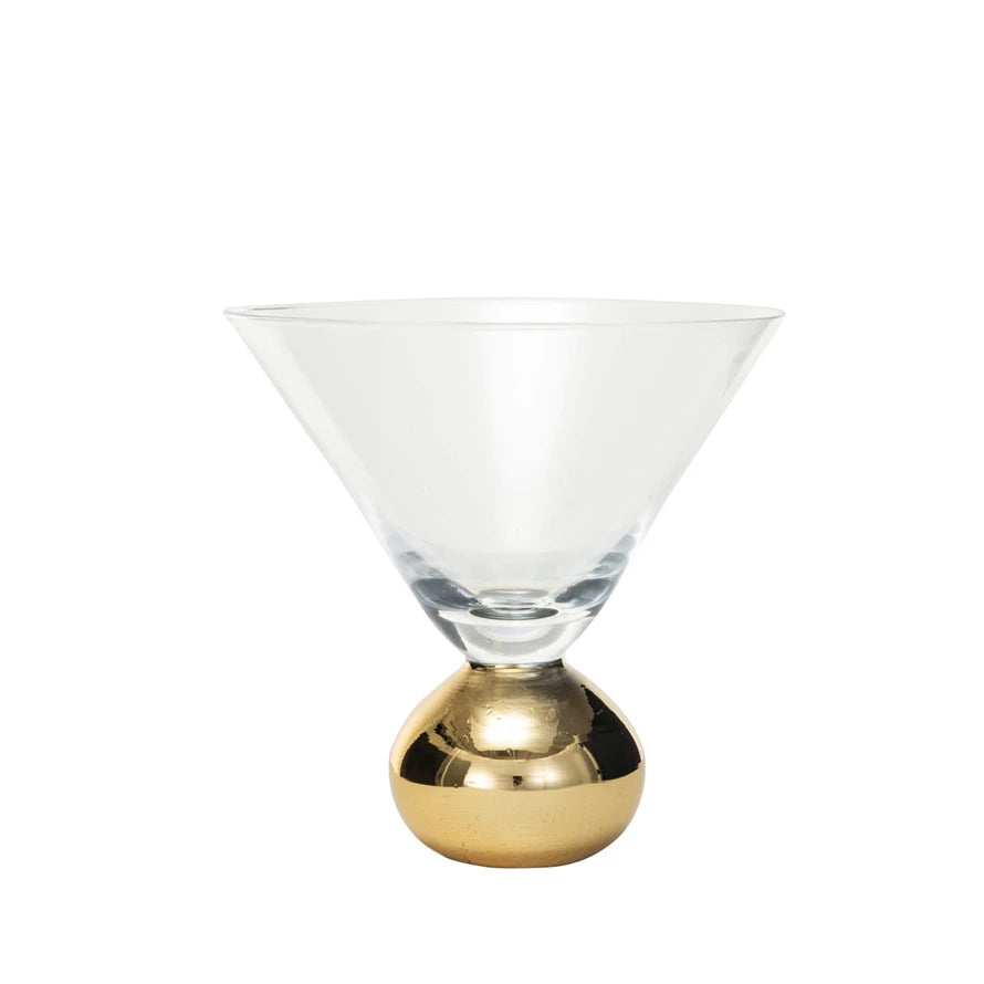 Martini Glass w/ Gold Ball Stem