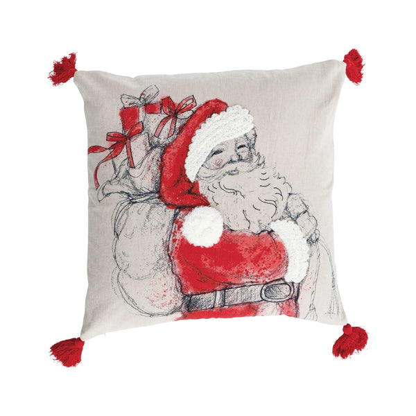 Vintage Santa Pillow w/ Tassles