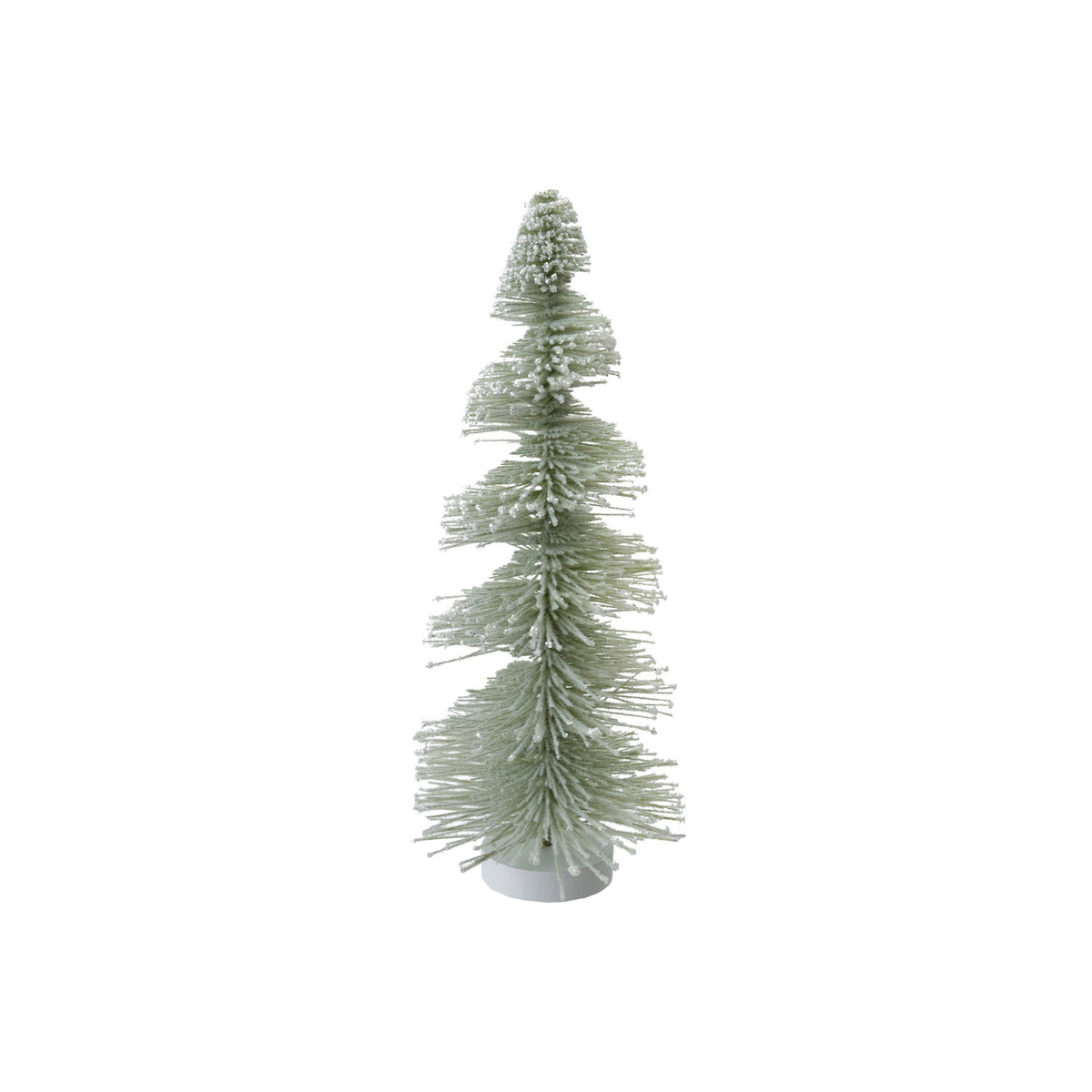Sage Bottle Brush Tree w/ Snow Finish