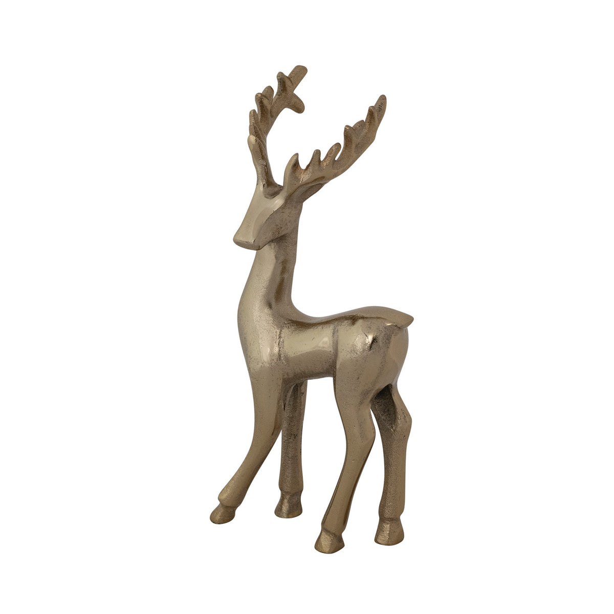 Cast Aluminum Deer, Gold Finish