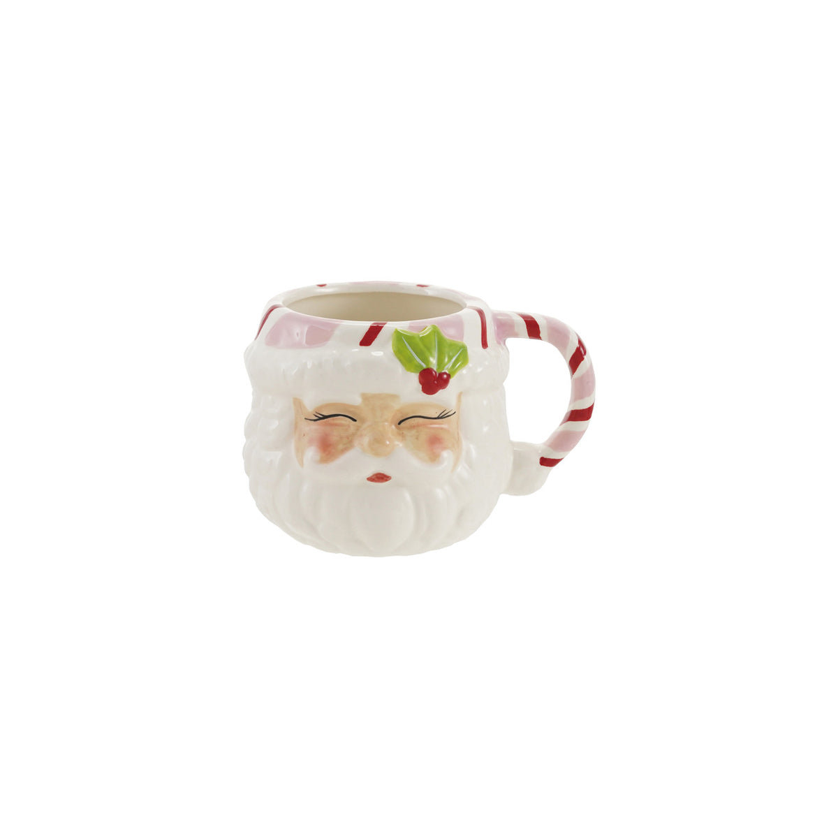 Hand-Painted Ceramic Santa Mug