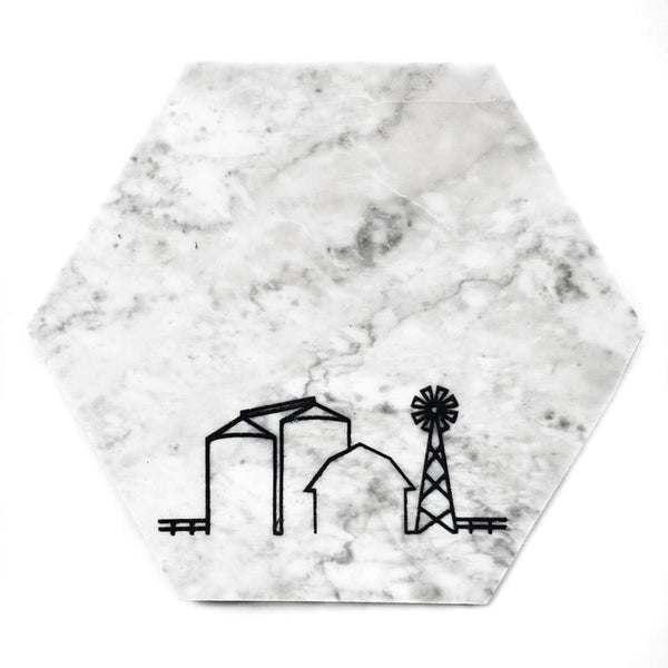 Cheers Ink Farm Life Marble Coaster